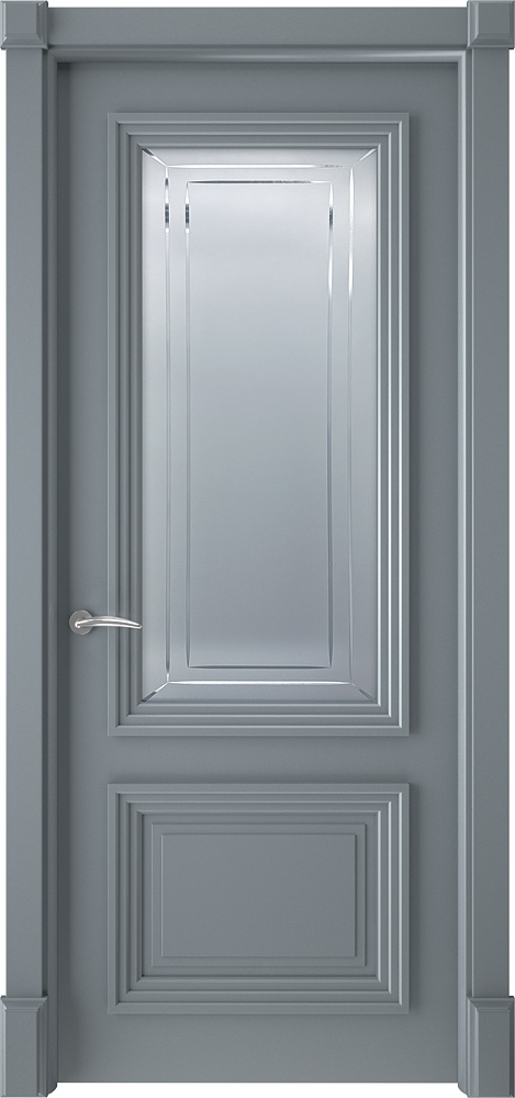 Двери крашеные (Эмаль) ТЕКОНА Смальта 21 со стеклом Графит ral 7015 размер 200 х 60 см. артикул F0000102427