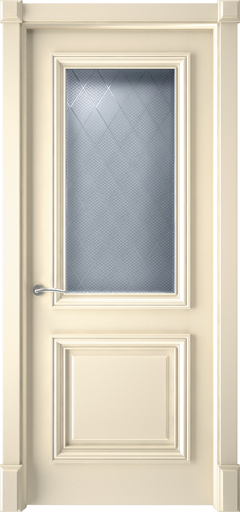 Двери крашеные (Эмаль) ТЕКОНА Смальта 22.2 со стеклом Слоновая кость ral 1013 размер 200 х 60 см. артикул F0000102474