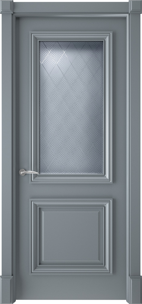 Двери крашеные (Эмаль) ТЕКОНА Смальта 22 со стеклом Графит ral 7015 размер 200 х 60 см. артикул F0000102483