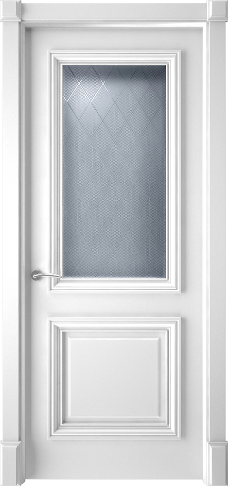 Двери крашеные (Эмаль) ТЕКОНА Смальта 22 со стеклом Белый ral 9003 размер 200 х 60 см. артикул F0000102512