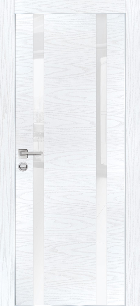 Двери ЭКОШПОН, ПВХ PROFILO PORTE PX-8 AL кромка с 4-х ст. со стеклом Дуб скай белый размер 200 х 60 см. артикул F0000102547