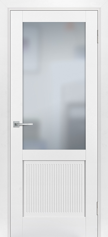Двери ЭКОШПОН, ПВХ PROFILO PORTE PSE-27 со стеклом Белоснежный размер 200 х 60 см. артикул F0000102797