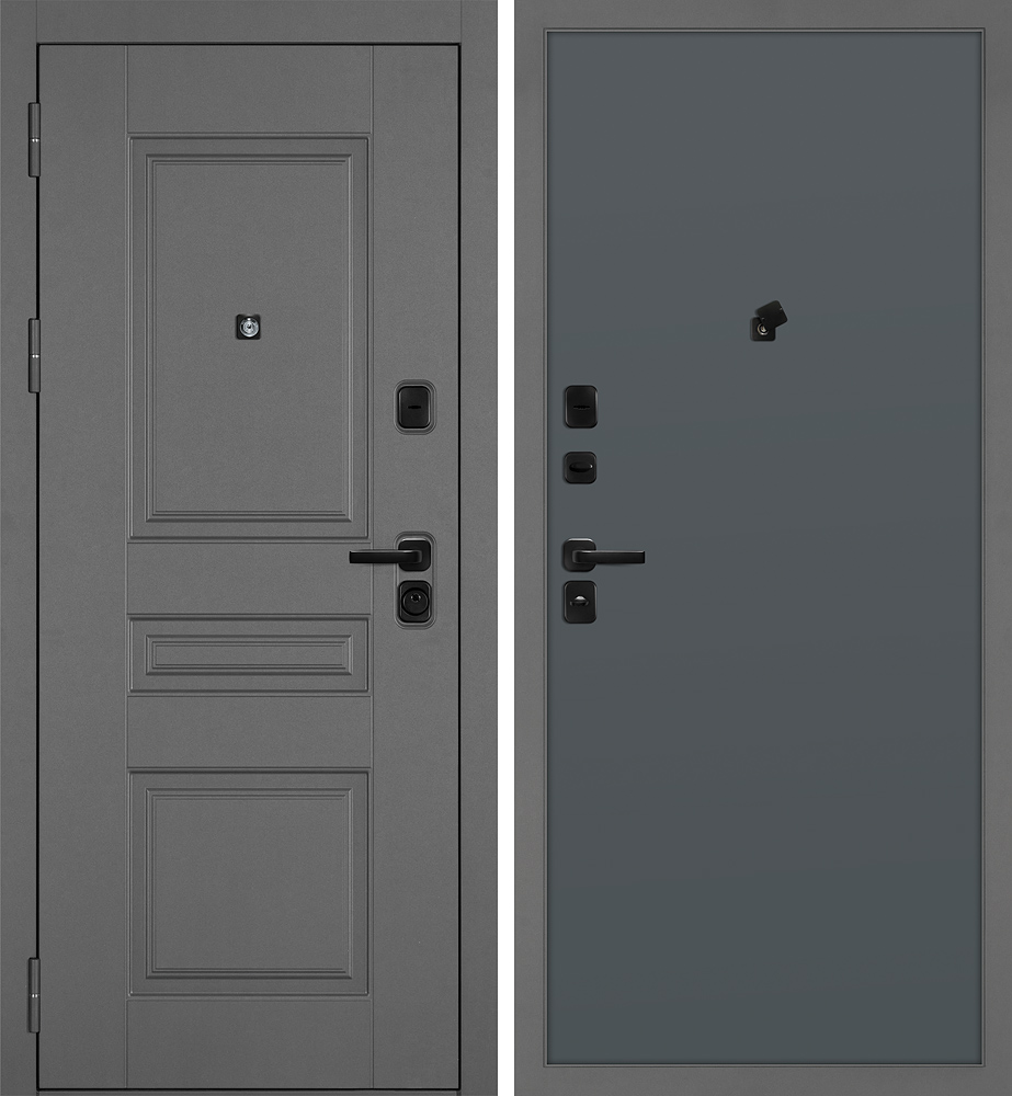 Дверь Октава-150/PP Серый / Графит