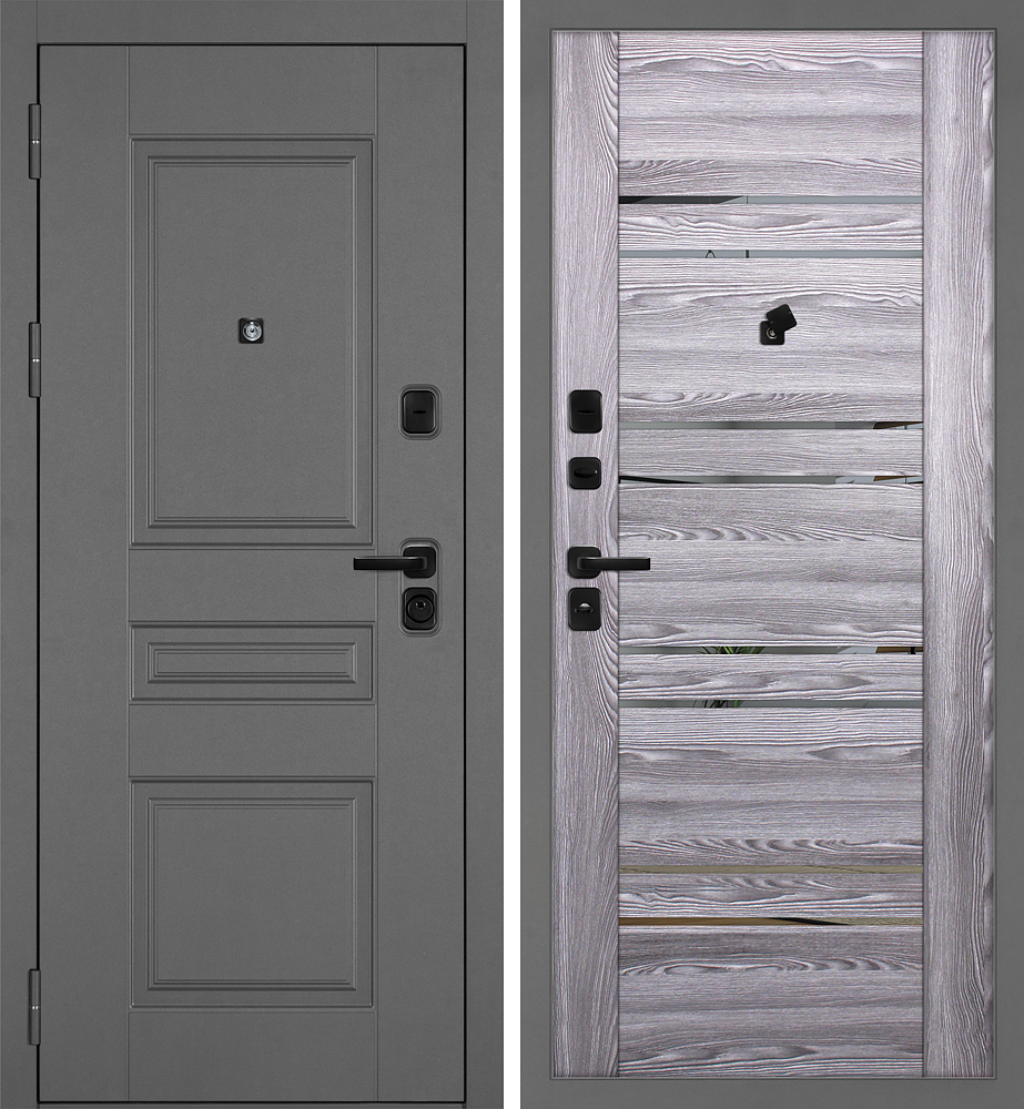 Дверь Октава-150/PSK-1 Серый / Ривьера грей