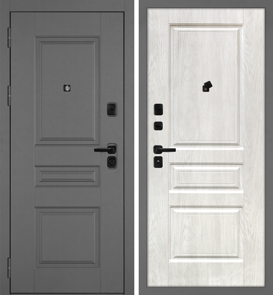 Дверь Октава-150/Версаль-2 Серый / Дуб жемчужный