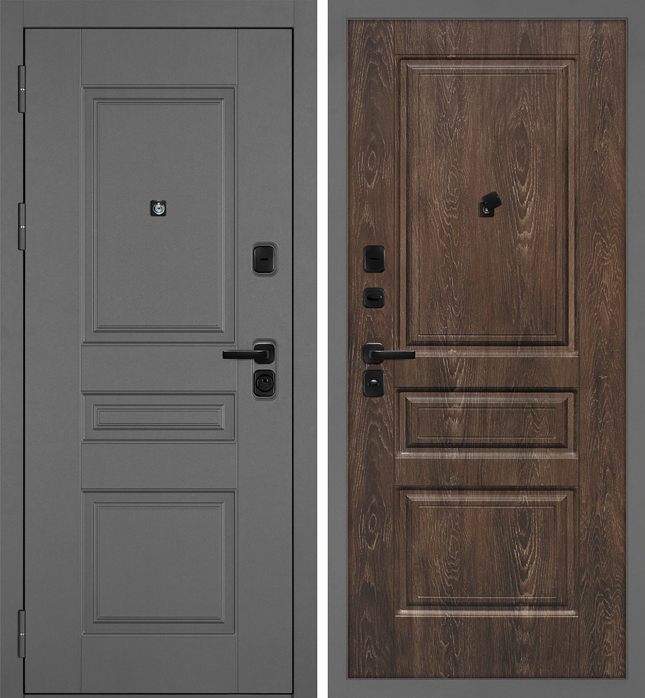 Дверь Октава-150/Версаль-2 Серый / Дуб корица