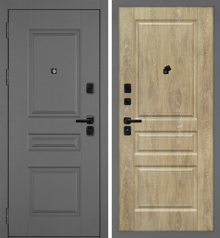 Дверь Октава-150/Версаль-2 Серый / Дуб песочный