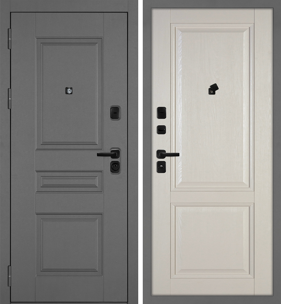 Дверь Октава-150/PSU-28 Серый / Бланжевое дерево