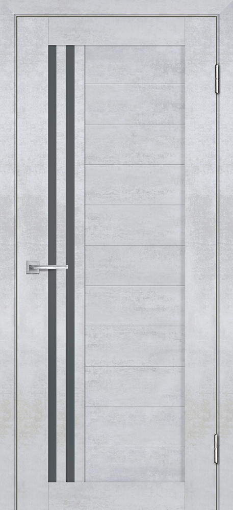 Двери ЭКОШПОН, ПВХ STABILE PORTE Лайт-13.1 nanotex со стеклом бетон снежный размер 190 х 55 см. артикул F0000105182