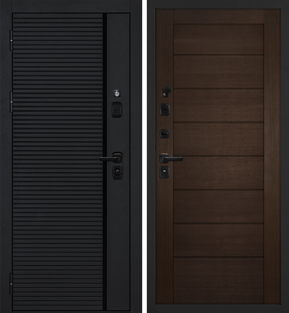 Дверь Галактика-173/ТЕХНО-708  /  2050 х 880 правое 