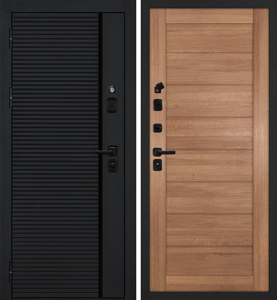 Дверь Галактика-173/ТЕХНО-708  /  2050 х 980 правое 