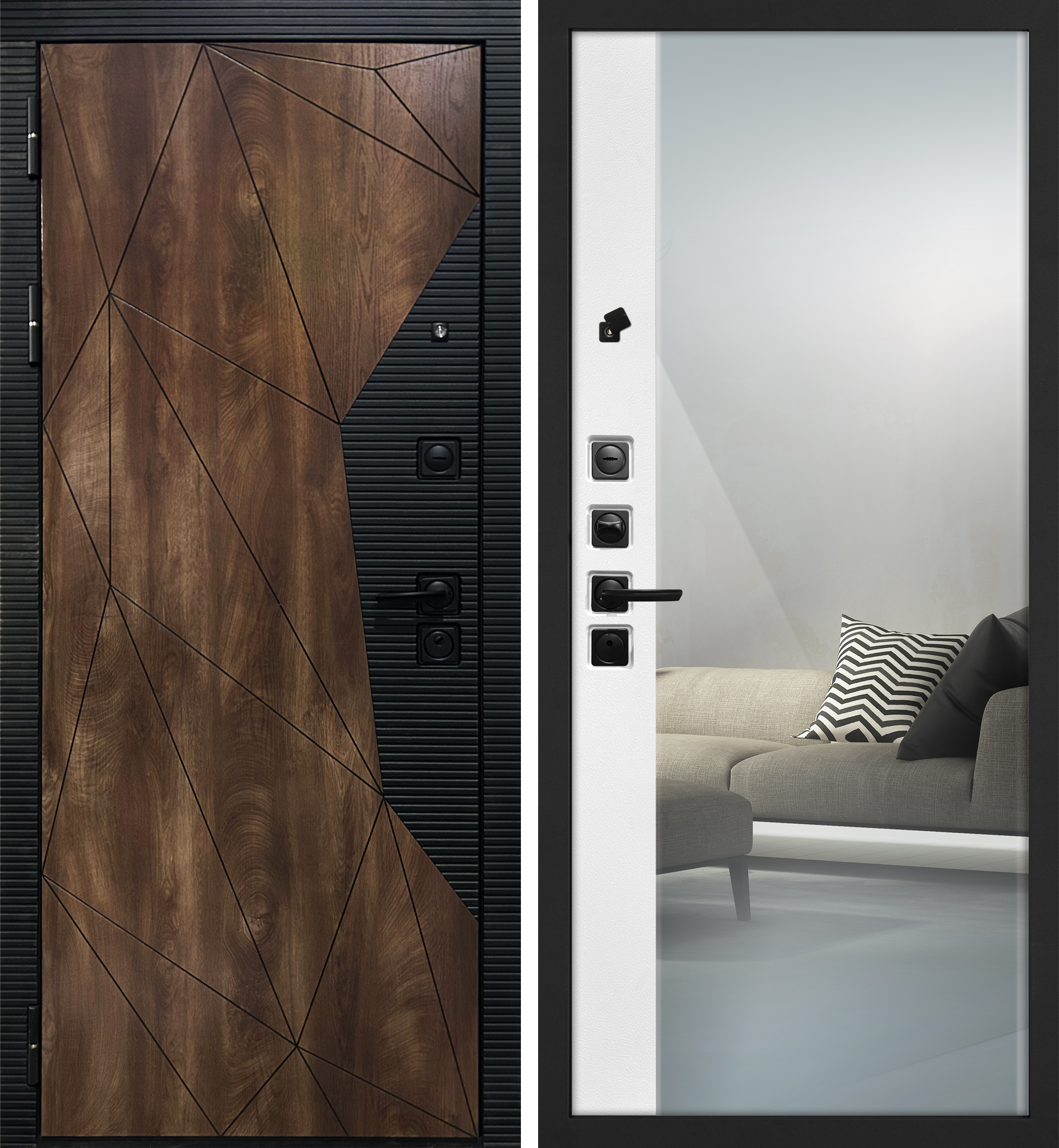 Дверь Лофт-2/ ФЗЛ Оптима Макси  /  2050 х 960 левое 