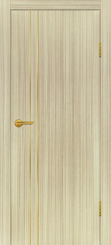 Двери ЭКОШПОН, ПВХ PROFILO PORTE P-20 AL золотой молдинг глухое с молдингом Эвкалипт австралийский размер 190 х 55 см. артикул F0000107384