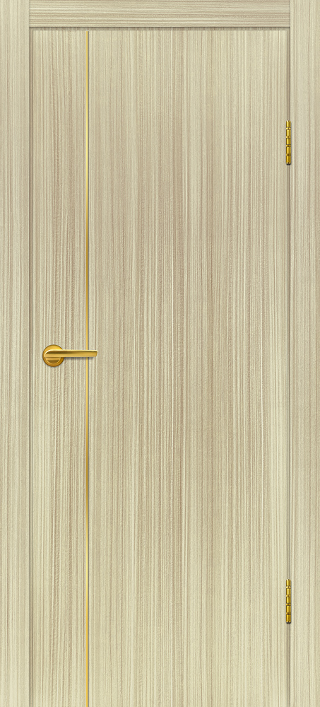 Двери ЭКОШПОН, ПВХ PROFILO PORTE P-21 AL золотой молдинг глухое с молдингом Эвкалипт австралийский размер 200 х 60 см. артикул F0000107480