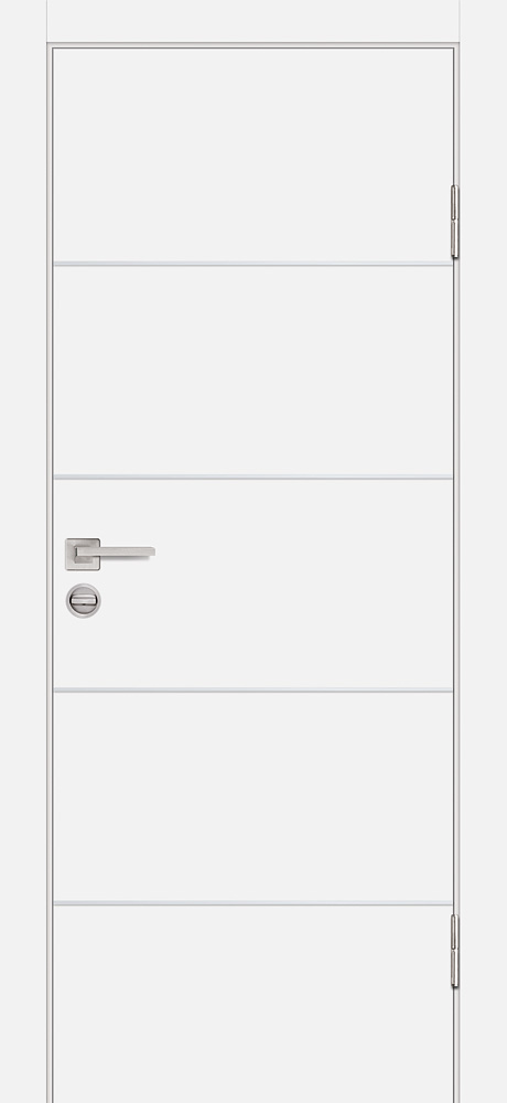 Двери ЭКОШПОН, ПВХ PROFILO PORTE P-12 глухое Белый матовый размер 200 х 60 см. артикул F0000110054