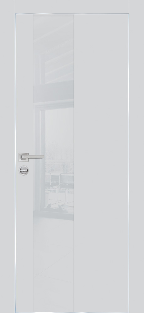Двери ЭКОШПОН, ПВХ PROFILO PORTE PX-6 AL кромка с 4-х ст. со стеклом Агат матовый