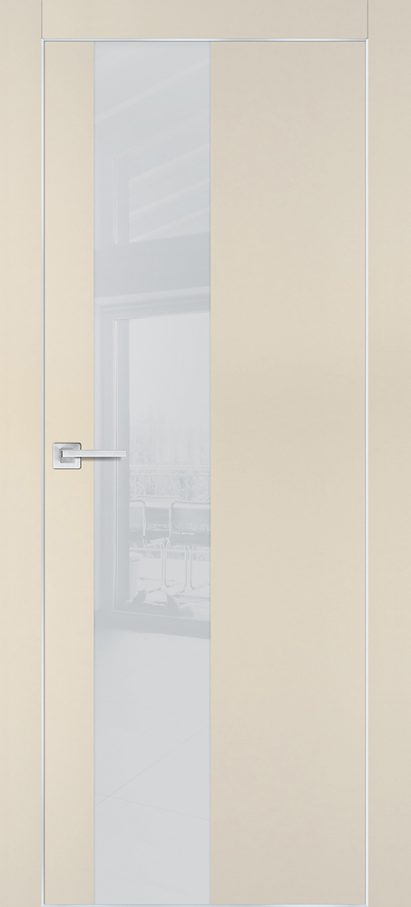Двери ЭКОШПОН, ПВХ PROFILO PORTE PX-6 AL кромка с 4-х ст. со стеклом Бежевый матовый