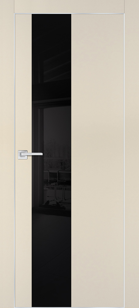 Двери ЭКОШПОН, ПВХ PROFILO PORTE PX-6 AL кромка с 4-х ст. со стеклом Бежевый матовый