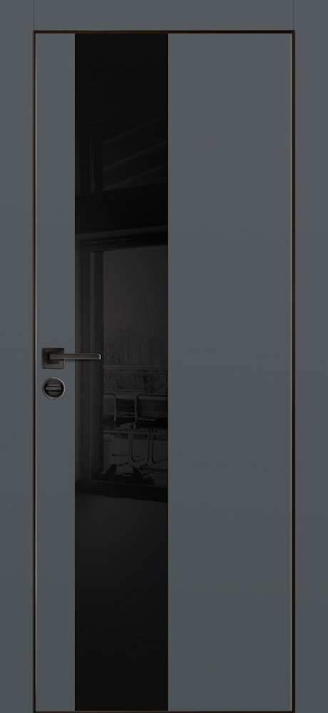 Дверь PX-6 черная кромка с 4-х ст....