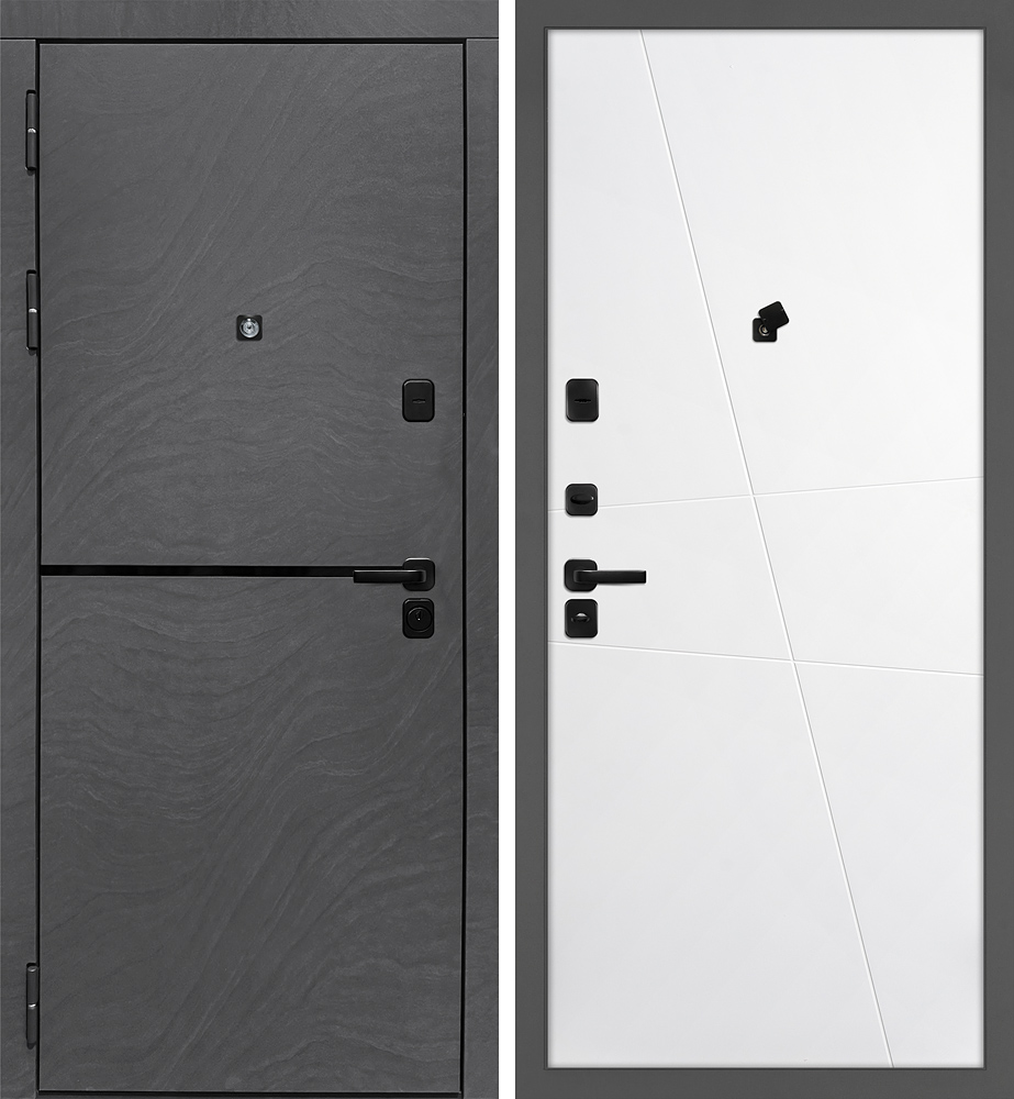 Дверь Горизонт/Смальта-Лайн 02  /  2050 х 860 правое 