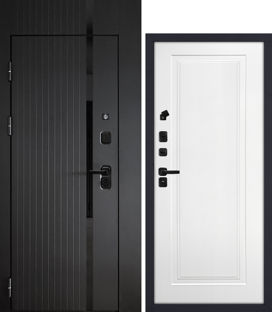 Дверь Сити-1/Смальта-Лайн 06, с фальш-фрамугой  /  2050 х 860 правое 