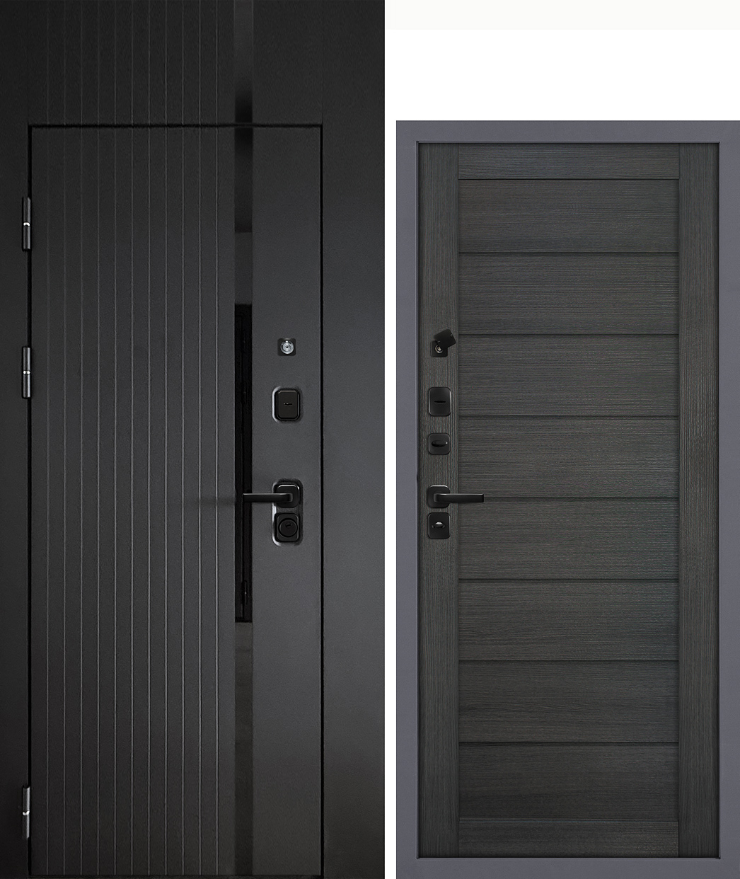 Дверь Сити-1/Техно-708, с фальш-фрамугой  /  2050 х 980 левое 