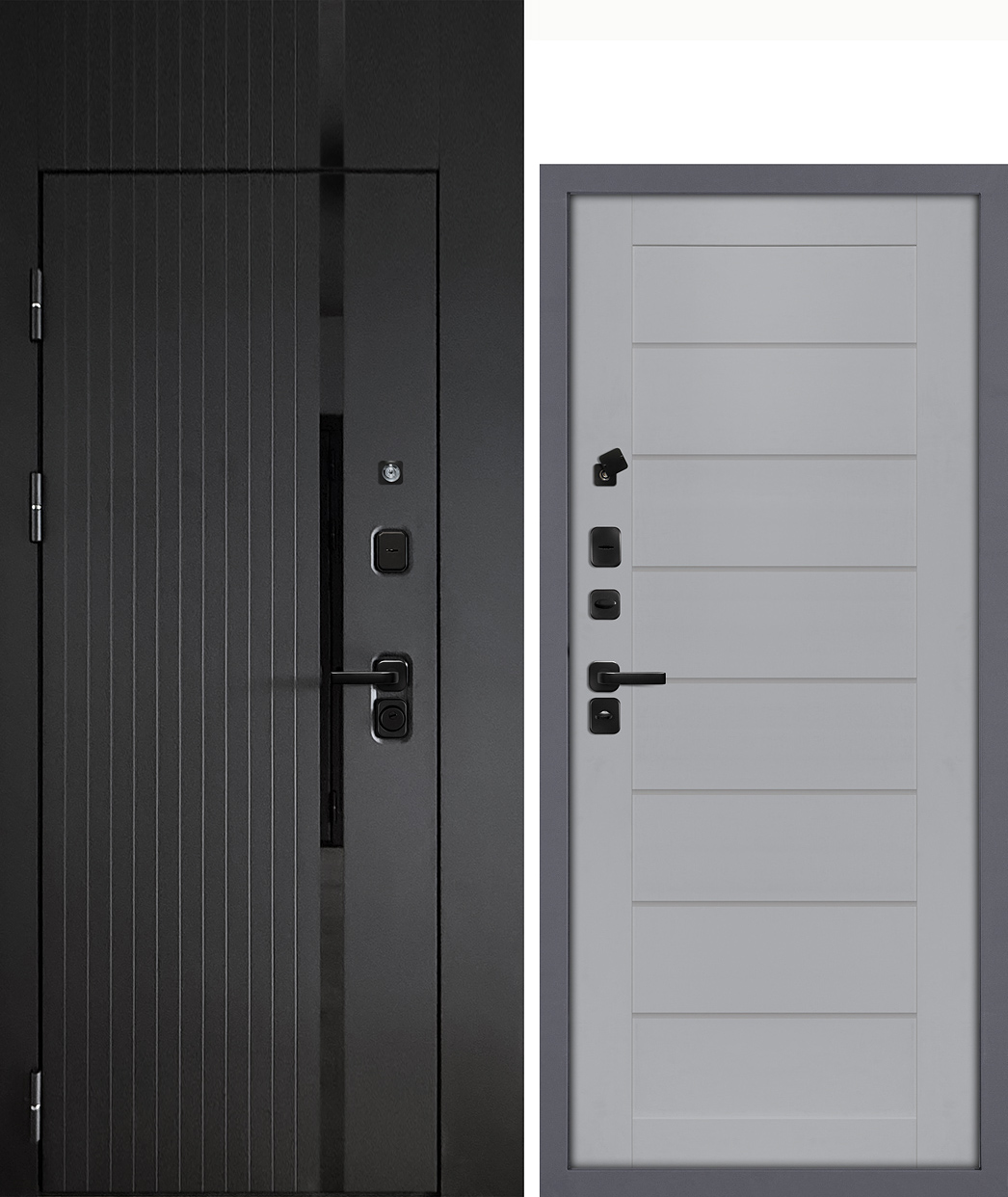 Дверь Сити-1/Техно-708, с фальш-фрамугой  /  2050 х 980 левое 