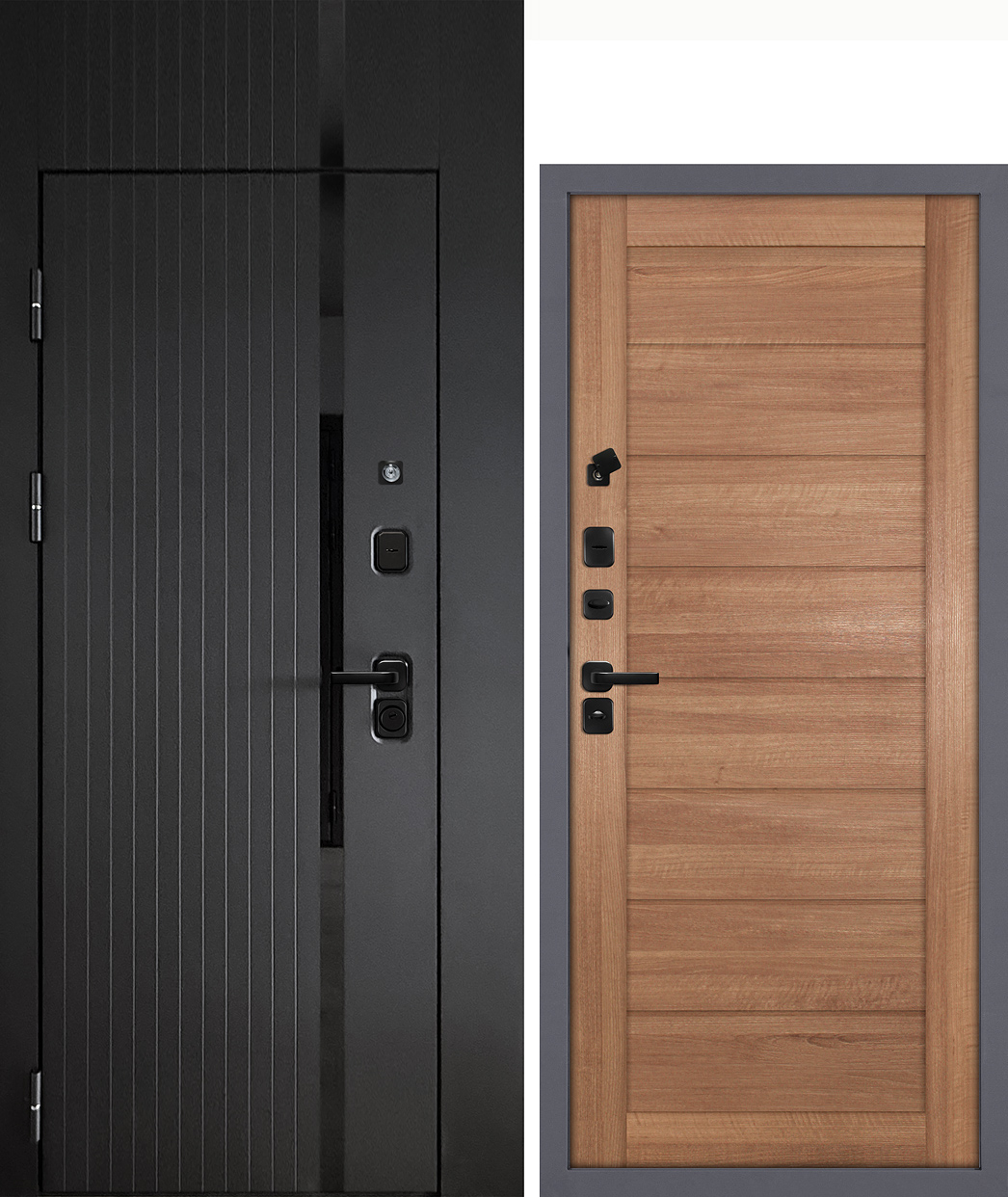 Дверь Сити-1/Техно-708, с фальш-фрамугой  /  2050 х 980 левое 