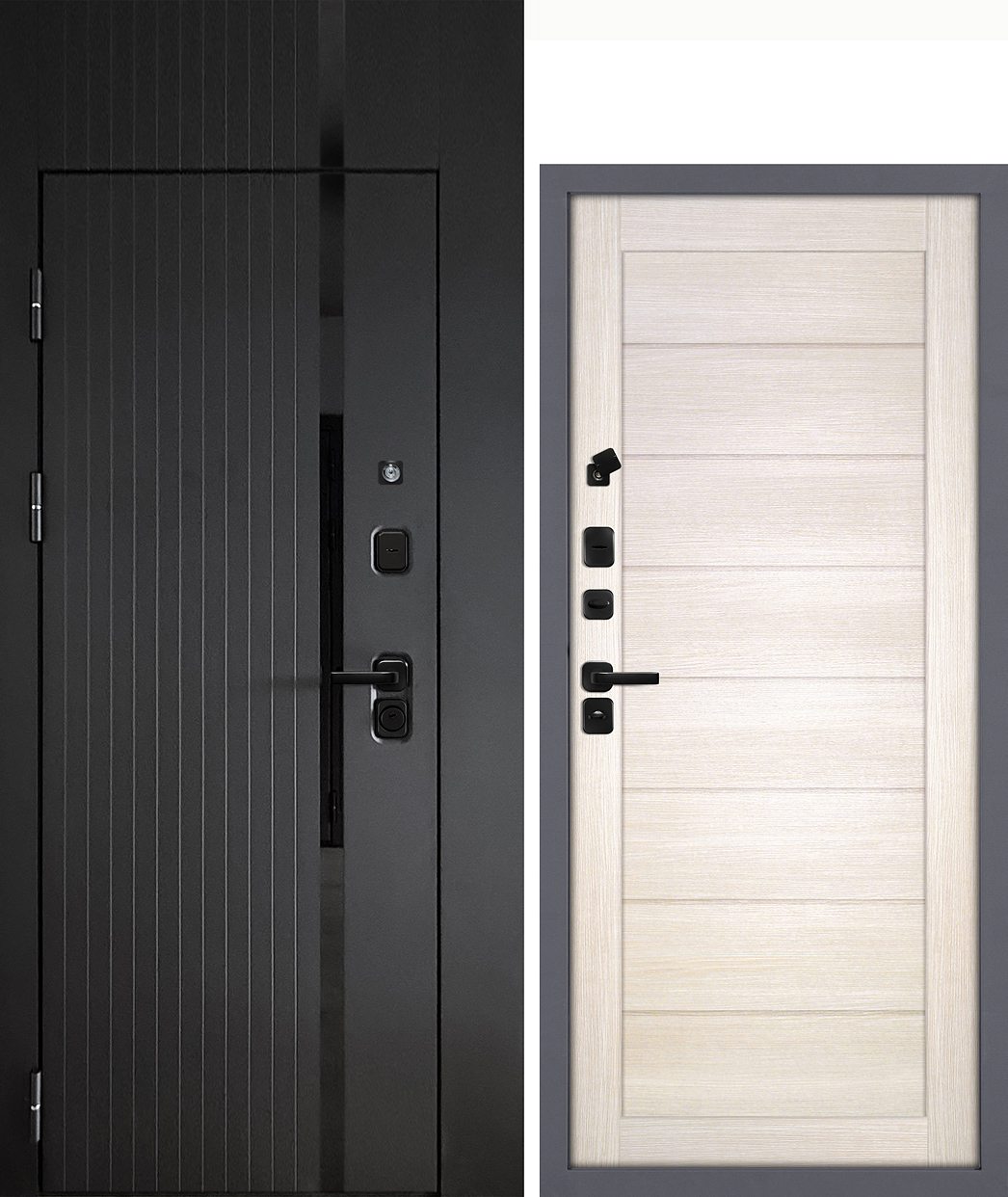 Дверь Сити-1/Техно-708, с фальш-фрамугой  /  2050 х 860 правое 