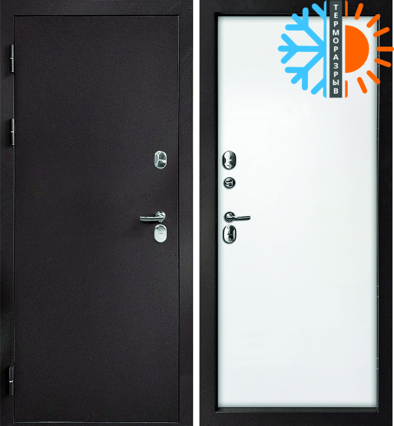 Дверь Дверь с терморазрывом Термо-1/ ФЛ-49  /  2080 х 980 левое 