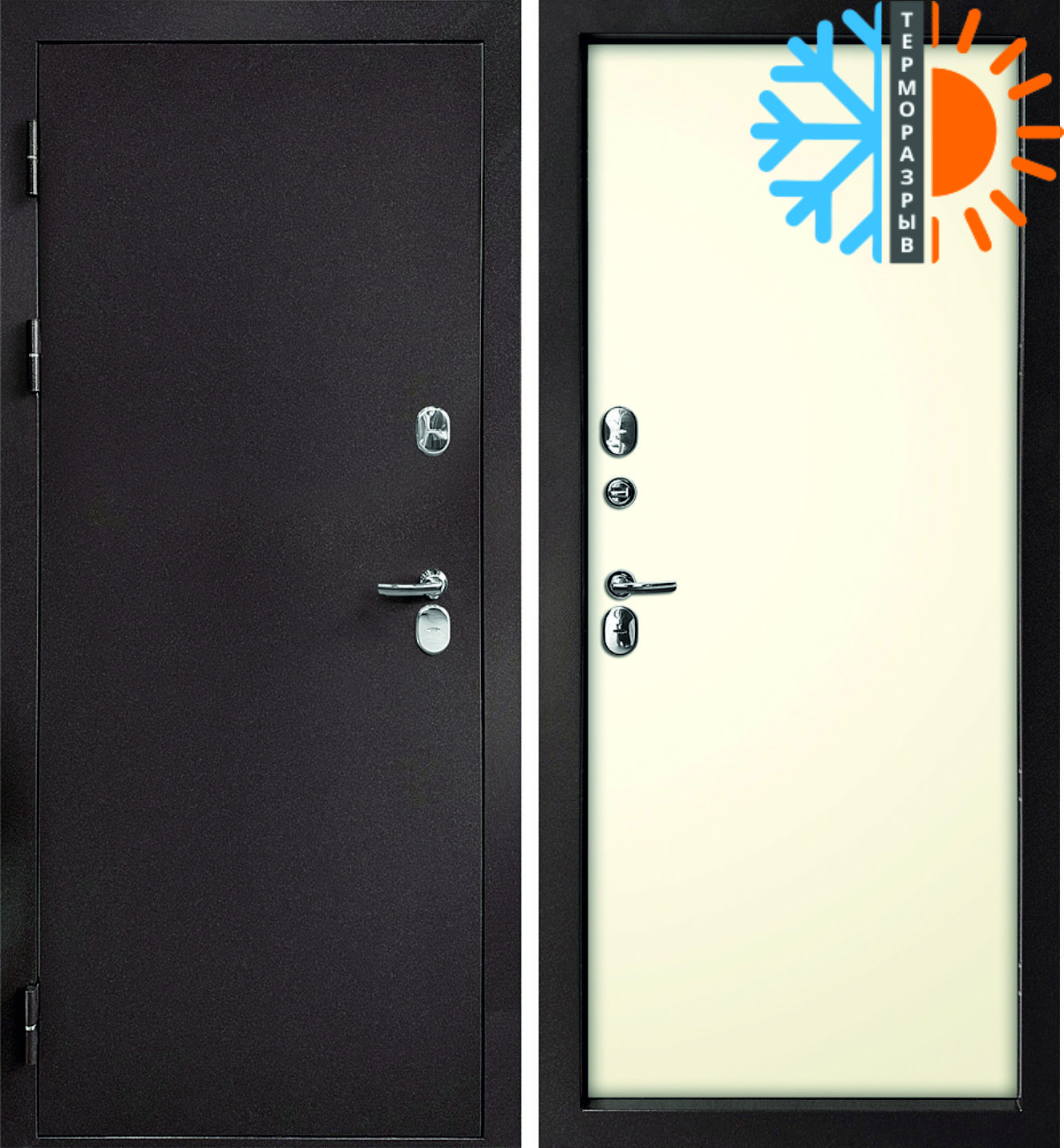 Дверь Дверь с терморазрывом Термо-1/ ФЛ-49  /  2080 х 980 правое 