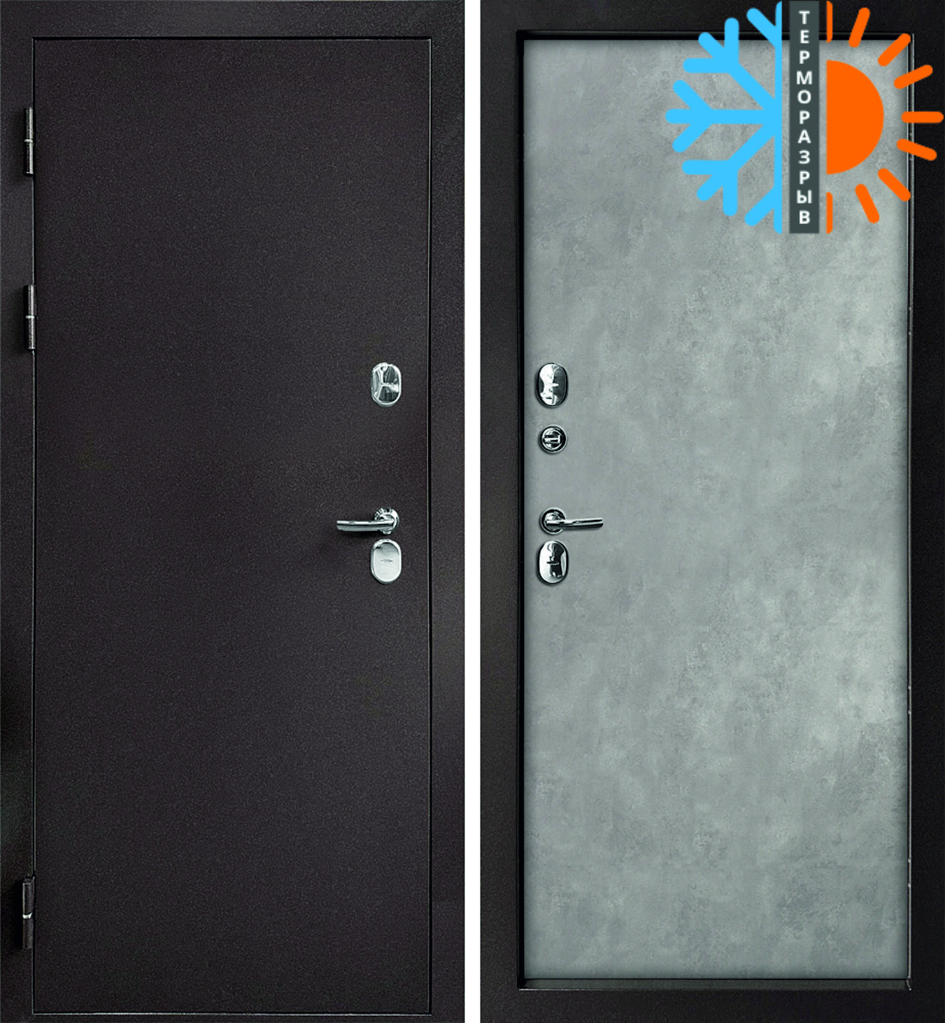 Дверь Дверь с терморазрывом Термо-1/ ФЛ-49  /  2080 х 980 правое 