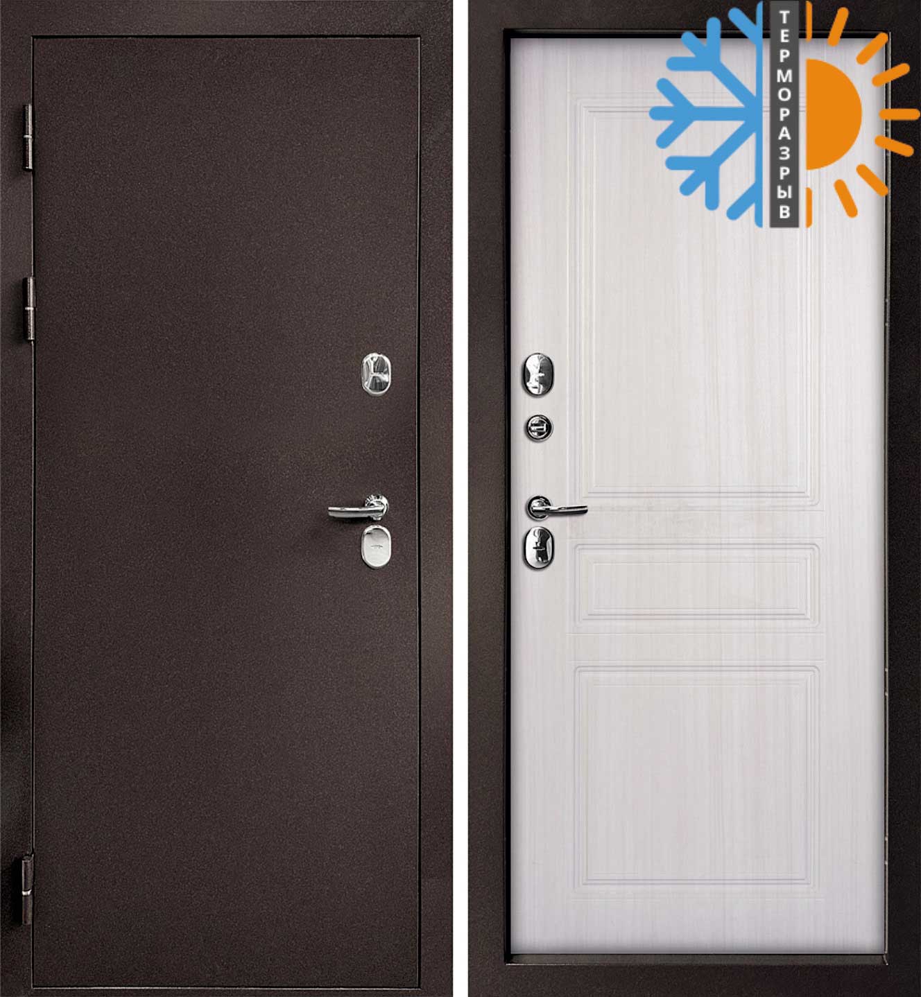 Дверь Дверь с терморазрывом Термо-1/ ФЛ-49  /  2080 х 980 левое 