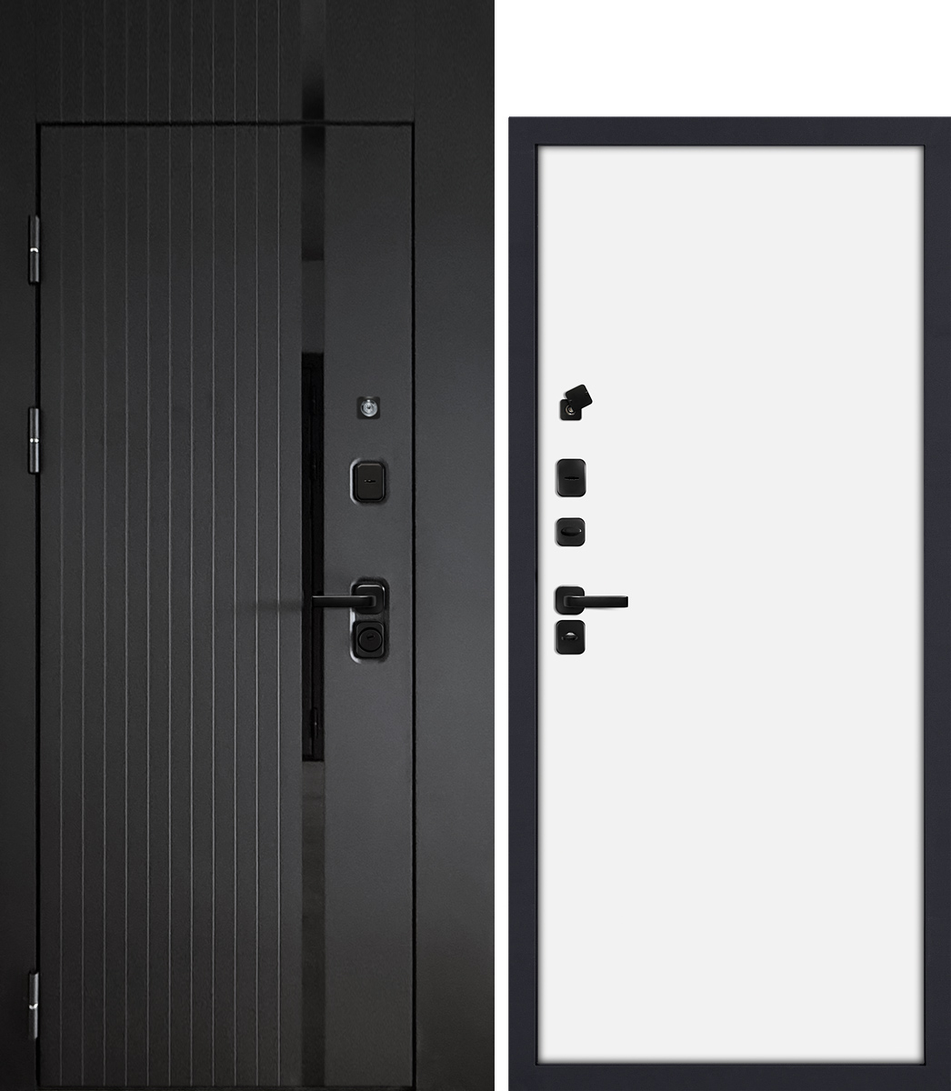 Дверь Сити-1/Invisible, с фальш-фрамугой  /  2050 х 980 правое 